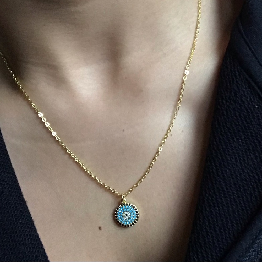 LAST 1 - Evil eye necklace gold - Picture 2 of 8